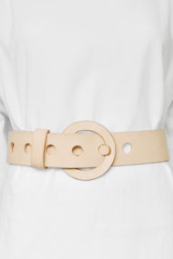 Ceinture Calypso design Fabien Ifirès, accessoire de mode entièrement en cuir fabriqué à la main à Paris dans notre atelier.